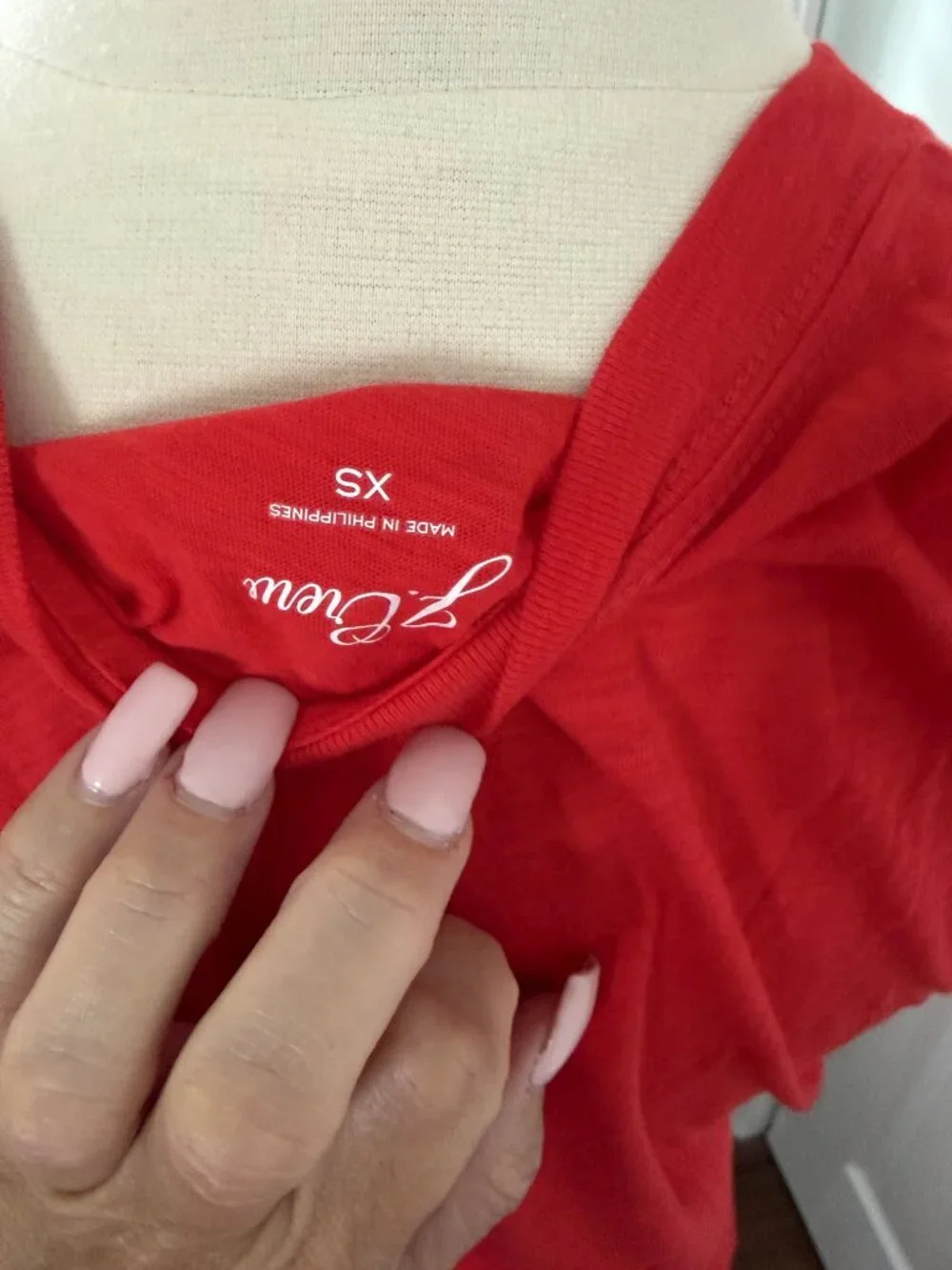 J Crew Bellissima T Shirt, Red, XS, NWT